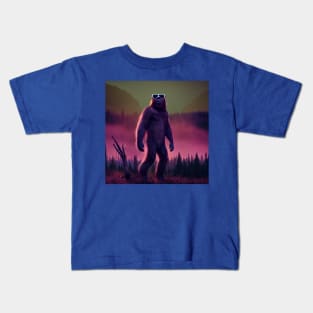 Dope Sasquatch in Nature Kids T-Shirt